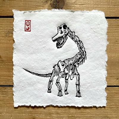 Los linograbados dinosaurianos de Christophski Los linograbados dinosaurianos de Christophski