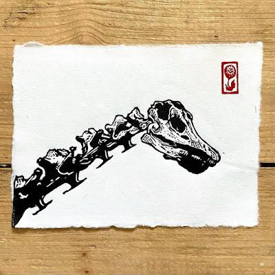 Los linograbados dinosaurianos de Christophski Los linograbados dinosaurianos de Christophski