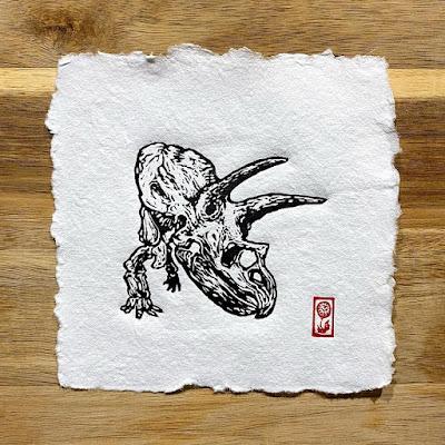 Los linograbados dinosaurianos de Christophski Los linograbados dinosaurianos de Christophski