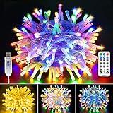 Romwish Luces de Navidad 10M 100 LED, Guirnaldas Luminosas de Arbol de Navidad, Cadena de Luces Interior, Luces de Hadas de Navidad Decoración para Casa Jardín Balcón Fiestas (Colores&Blanco Calido)