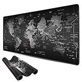 ADM PASS GROUP Alfombrilla para Ratón Mousepad XXL 800x300x2mm Alfombra Gaming Base de Goma Antideslizante PC Tapete con Microfibras, Accesorios de Oficina. (WORLDMAP)