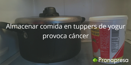 Almacenar comida en tuppers de yogur provoca cáncer