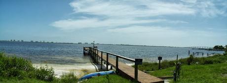 Muelle en el Indian River justo al inicio de la ruta. Enfrente las Barrier Islands