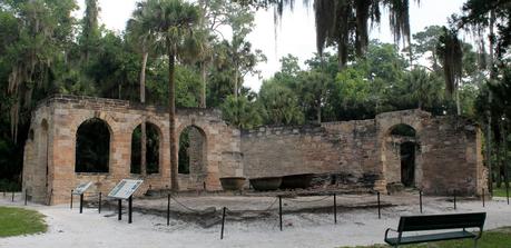 Ruinas del ingenio azucarero Cruger DePeyster en Nueva Smyrna