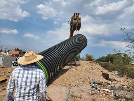 Avanzan las reparaciones del colector sanitario Los Silos en San Luis Potosí