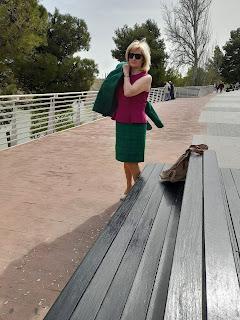 CHAQUETA + FALDA + TOP CON PEPLUM💗💜💚