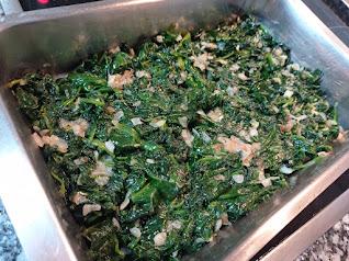 Espinacas con bechamel y queso