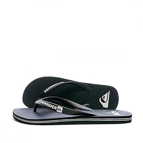 Quiksilver Molokai, Chanclas Hombre, Negro (Black/Black/White Xkkw), 44 EU