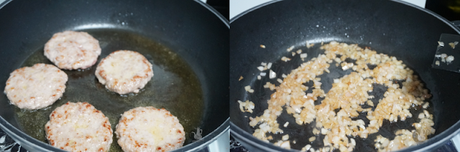 Hamburguesas con salsa de champiñones Hamburguesas con salsa de champiñones