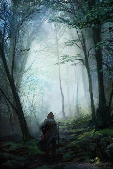 El caminante en la gruta del anciano