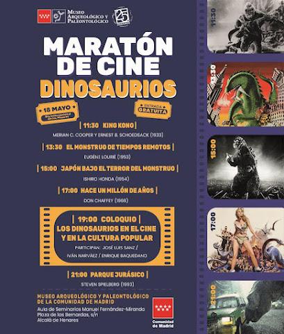 Maratón de Cine de Dinosaurios en el Museo Arqueológico y Paleontológico de la Comunidad de Madrid