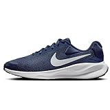 NIKE Revolution 7, Zapatillas para Correr Hombre, Hoja Azul Marino Medianoche Platino Puro, 41 EU