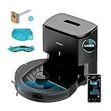 Cecotec Robot Aspirador con Base de Autovaciado Conga 7490 Ultimate Home Genesis. Navegación Láser, 4000 Pa, 120 Minutos de Autonomía, Control APP, Detección de Bolsa de 2 L de forma Automática