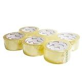 Cinta adhesiva americana transparente y resistente | Rollo de cinta de embalaje resistente de uso general para envíos, embalajes y mudanzas | Gruesa y segura | 48 mm x 66 m (6)