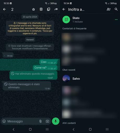 Cómo enviar una conversación de WhatsApp a otro contacto