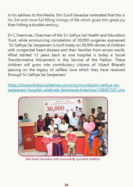 Sai Sanjeevani Newsletter April 2024 Edition