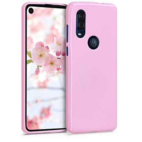 kwmobile Carcasa para Motorola One Vision Funda - Ultrafina de TPU y Silicona con Bordes elevados anticaídas - Rosa Palo
