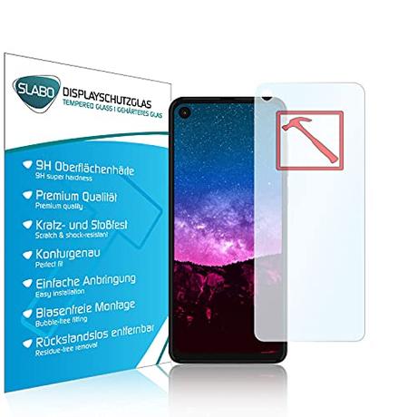 Slabo Lámina de Vidrio Premium para Motorola One Action | One Vision Protectora Protector de Pantalla Templado Tempered Glass Claro dureza 9H