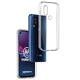 REY - Funda Carcasa Gel Transparente para Motorola One Vision, Ultra Fina 0,33mm, Silicona TPU de Alta Resistencia y Flexibilidad