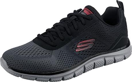 Skechers 232399, Zapatillas Hombre, Black Mesh/Charcoal Trim, 40 EU