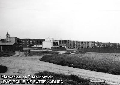 Calle de Extremadura en 1980