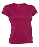 Asioka 356/16 Camiseta Técnica de Manga Corta, Mujer, Fucsia, L