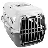 TIENDA EURASIA - Transportin, Transportin Rigido con Puerta Frontal y Asa de Transporte, Transportin para Gatos, Perros, Conejos, Transportin Desmontable, Transportin con enganches para Coche (M)