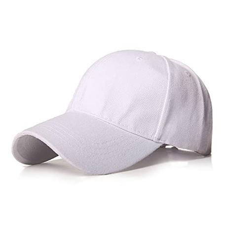 Gorra Unisex de Tamaño Ajustable con Velcro para Hombre y Mujer, Gorra de Béisbol Lisa Básica - Gorra Negra, Azul, Beige [Transpirable y Resistente] - Diseño Clásico (Blanco)