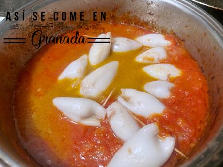 Chipirones Rellenos de Cebolla Chipirones Rellenos de Cebolla