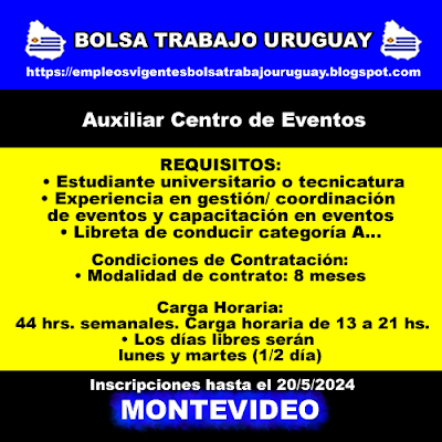 Auxiliar Centro de Eventos