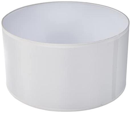 Rayher 23085102 Pantalla de lámpara para lámparas de pie y techo, E27, máx 60 vatios, diametro 30 cm, alto 16 cm, 100% poliéster, blanca