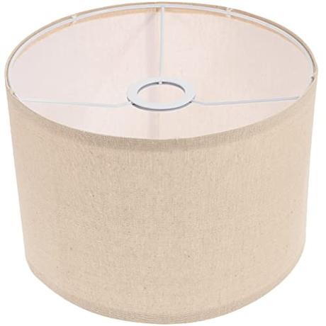 SEWACC Pantalla De Lámpara De Lino Para Lámpara De Mesa Y Luz De Piso Pantalla Pequeña Extraíble Y Lavable Para Dormitorio Sala De Estar, Cónico, Caqui