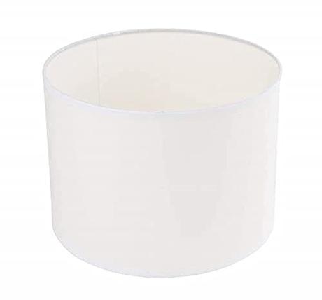 Rayher Pantalla para lámpara, Poliéster, Redondo, blanca, 25 cm ø, 15 cm alto, tulipa personalizable, 2308302