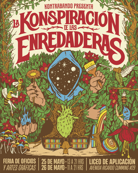 Feria Kontrabando celebra el Día del Patrimonio 2024 con “La Konspiración de las Enredaderas” en Liceo de Aplicación AficheRRSS