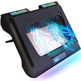 KLIM Everest Base de refrigeración para portátiles | 2 Ventiladores Turbo de 4300 RPM para un Rendimiento máximo | Evita el sobrecalentamiento y Protege tu portátil Gaming | De 14 a 17