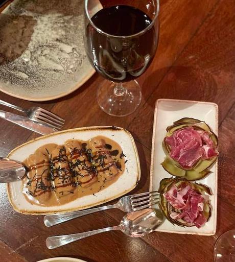 canelones con trufas