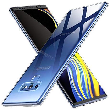 Peakally Funda Samsung Galaxy Note 9, Transparente Silicona Funda para Samsung Galaxy Note 9 Carcasa Flexible Claro Ligero TPU Fundas [Antideslizante] [Resistente a arañazos] -Transparente