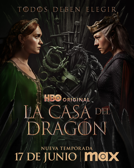 Póster oficial de la segunda temporada de ‘House of the Dragon’. Estreno en España el 17 de junio.