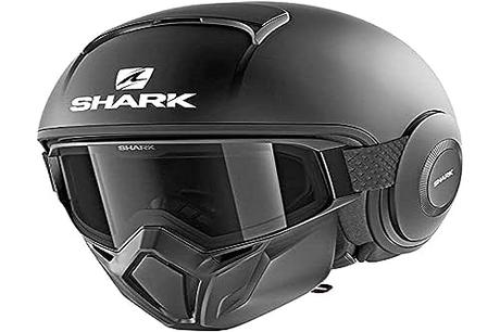 SHARK Street Drak Casco de Moto, Hombre, Nero Opaco, S