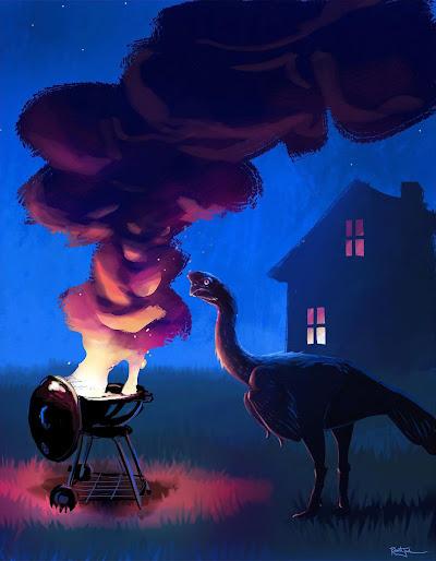 Dinosaurios en situaciones cotidianas por Robert Jack Esckelson