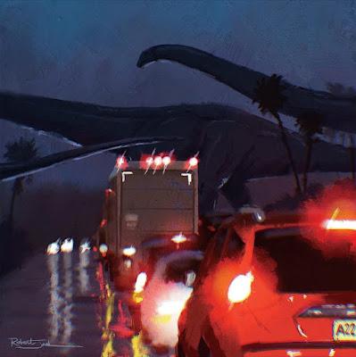 Dinosaurios en situaciones cotidianas por Robert Jack Esckelson