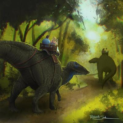 Dinosaurios en situaciones cotidianas por Robert Jack Esckelson