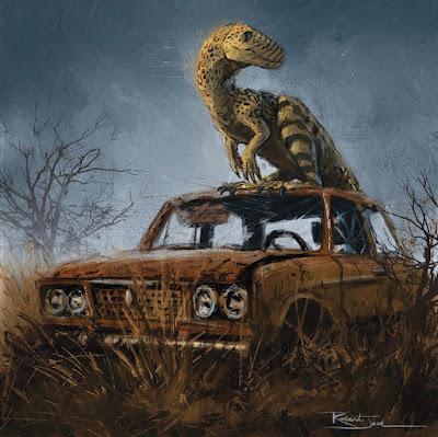 Dinosaurios en situaciones cotidianas por Robert Jack Esckelson