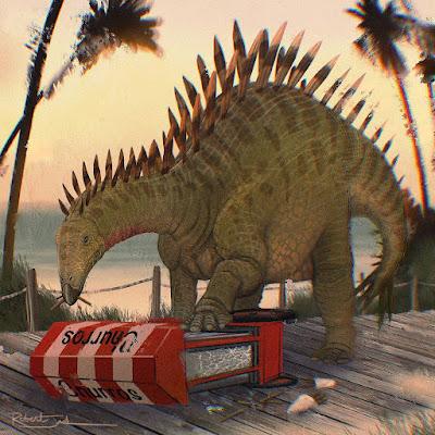 Dinosaurios en situaciones cotidianas por Robert Jack Esckelson