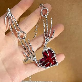 collar-esqueleto-fantasma-corazĂłn-gotic