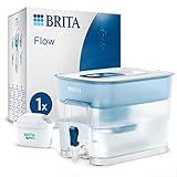 Brita Depósito filtrante Flow XXL (8,2 l) Incl. 1x Cartucho MAXTRA Pro All-in-1: Cabe en la Nevera, con memo Digital y Tapa Deslizante, Reduce el Cloro, la Cal y Las impurezas
