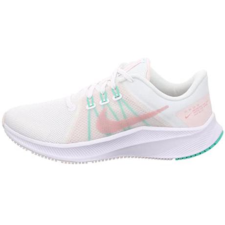 NIKE Wmns Quest 4, Sneaker Mujer, Blanco y Rosa, 40 EU
