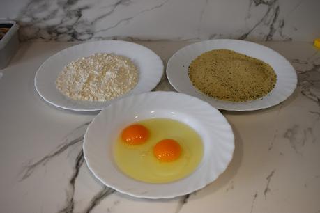 Cachopo con patatas y champiñones