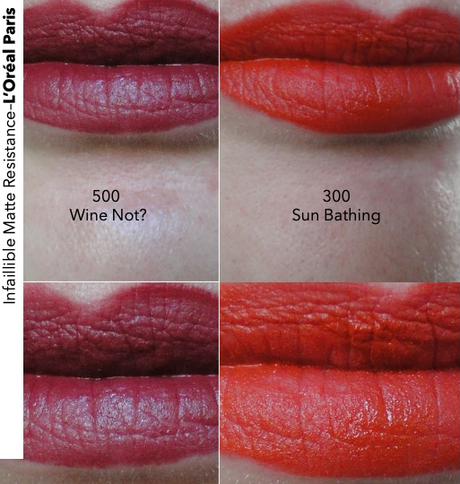 300 Sun Bathing 500 Wine Not? matte resistance labial líquido liquido Loreal Paris colores argentina precio