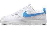 Nike W Court Vision Lo Nn, Bajo Mujer, White/University Blue, 39 EU